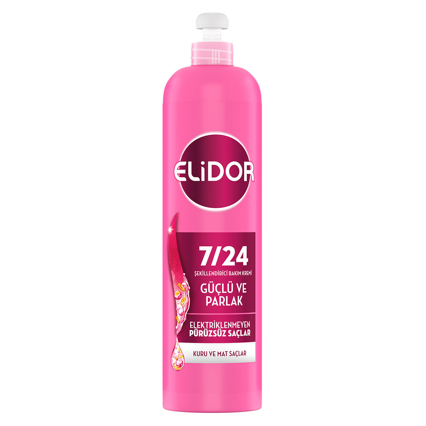 Elidor 7/24 Şekillendirici Saç Bakım Kremi Güçlü ve Parlak 240 ml