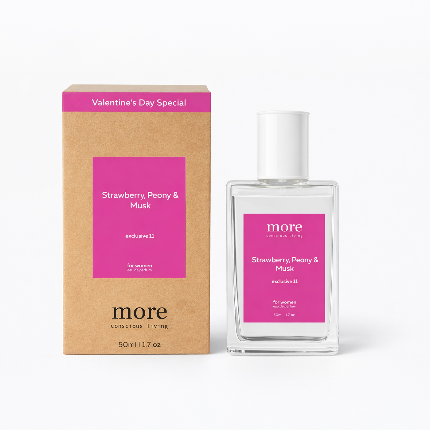 More Conscious Living Strawberry Peony & Musk Valentine's Day Special EDP Kadın Parfüm 50ml