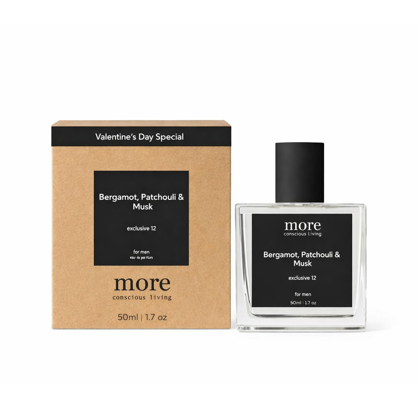 More Conscious Living Bergamot Patchouli Musk Valentine's Day Special EDP Erkek Parfüm 50ml